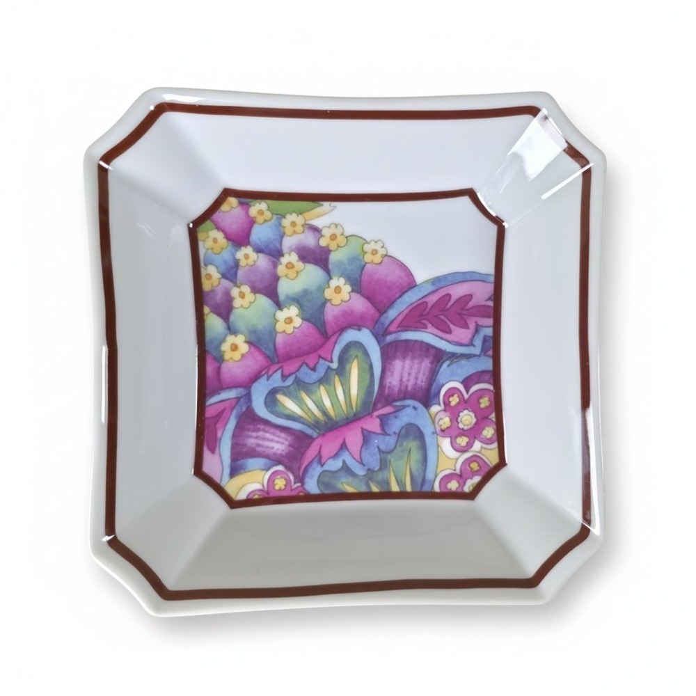 Baum Brothers Full Bloom Fine Porcelain Catchall Entryway Hallway Dish Boxed